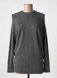 Pull tissage chiné manches longues gris MARBLE femme