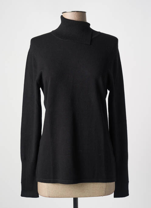 Pull col roulé noir MARBLE pour femme