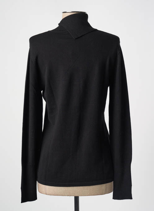 Pull col roulé noir MARBLE pour femme