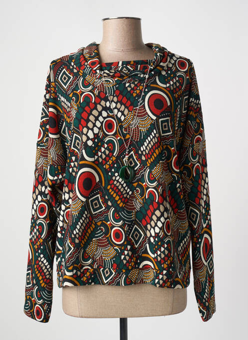 Pull col roulé rouge CHRISTINE LAURE pour femme