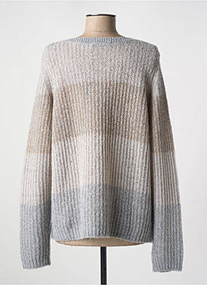 Pull tissage chiné manches longues gris BETTY BARCLAY femme