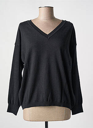 Pull col v manches longues noir LE PETIT BAIGNEUR femme