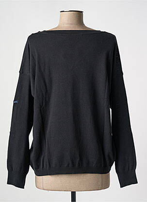 Pull col v manches longues noir LE PETIT BAIGNEUR femme