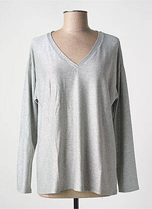 Top stretch manches longues argent EGO femme