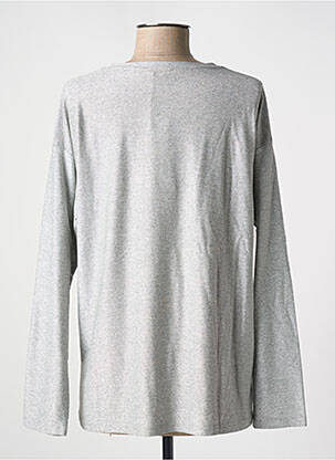 Top stretch manches longues argent EGO femme