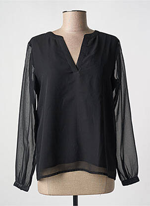 Blouse légère et transparente manches longues noir STREET ONE femme