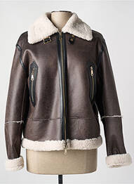 Manteau court poches sans capuche gris WHITE LABEL femme