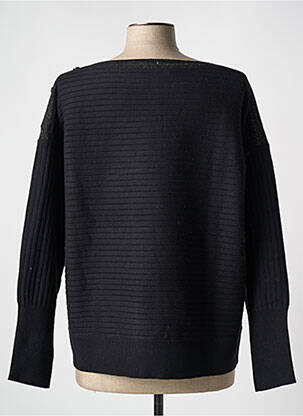 Pull col bateau manches longues noir CHRISTINE LAURE femme