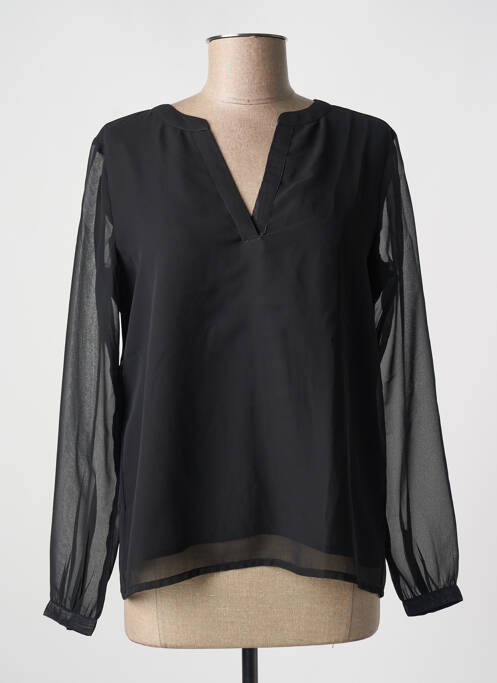 Blouse légère et transparente manches longues noir STREET ONE femme