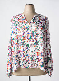Blouse imprimé fleurs manches longues blanc TINTA STYLE femme