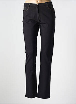 Pantalon slim stretch taille normale noir CHRISTINE LAURE femme