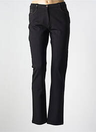 Pantalon slim stretch taille normale noir CHRISTINE LAURE femme