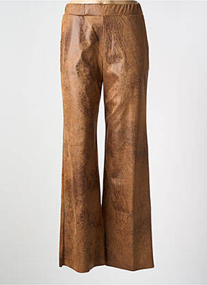 Pantalon flare taille élastique taille normale marron TINTA STYLE femme