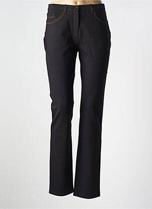 Pantalon droit stretch taille normale noir CHRISTINE LAURE femme