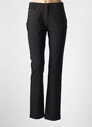 Pantalon droit stretch taille normale noir CHRISTINE LAURE femme