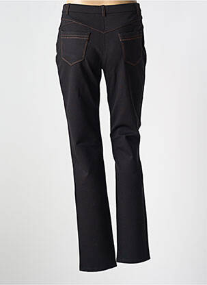 Pantalon droit stretch taille normale noir CHRISTINE LAURE femme