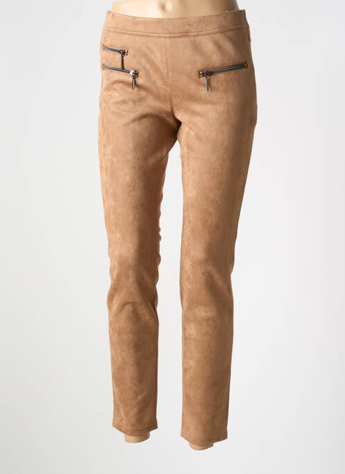 Pantalon 7/8 stretch taille normale marron BETTY BARCLAY femme
