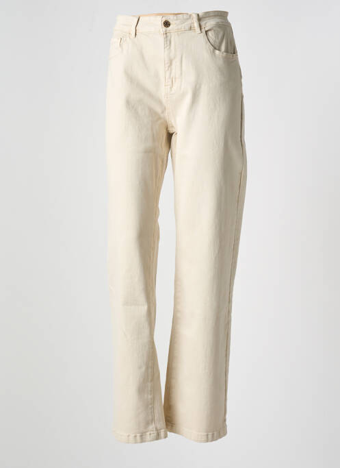 Jeans coupe droite beige ONADO pour femme
