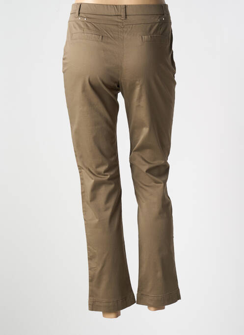 Pantalon chino marron CHRISTINE LAURE pour femme