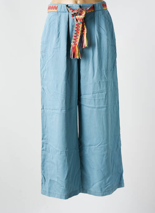 Pantalon droit bleu ORFEO pour femme