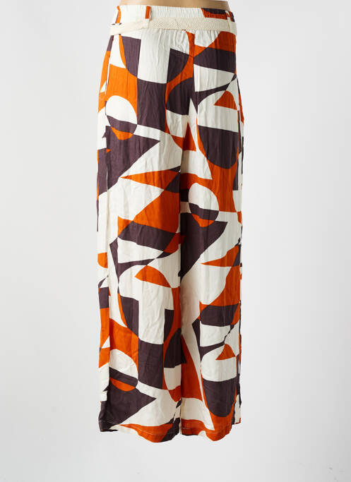 Pantalon droit orange ORFEO pour femme