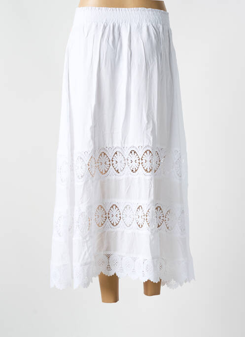 Jupe longue blanc NUMPH pour femme