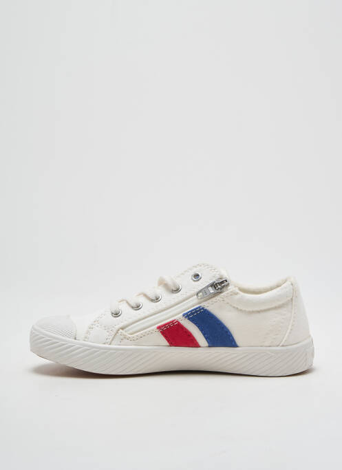 Baskets semelle amovible bout rond blanc PALLADIUM garcon