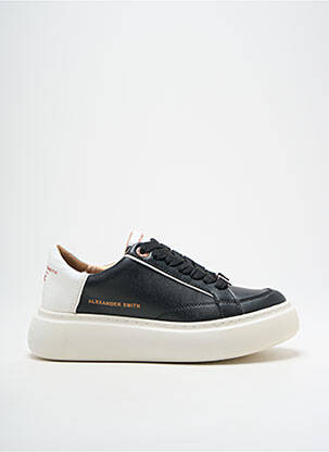 Baskets matière lisse talon de 4 à 6cm noir ALEXANDER SMITH femme