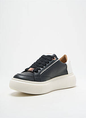 Baskets matière lisse talon de 4 à 6cm noir ALEXANDER SMITH femme
