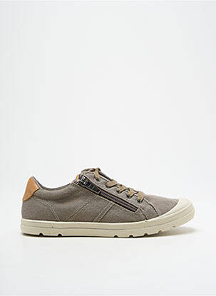 Baskets semelle amovible bout rond vert PALLADIUM garçon