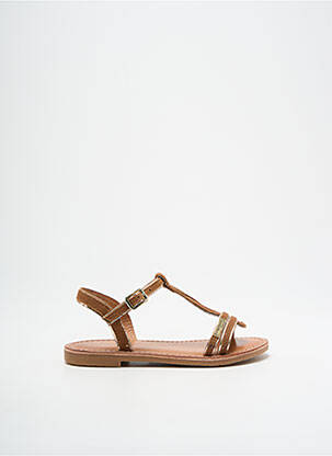 Sandales/nu pieds tissage satiné chiquet marron LES TROPEZIENNES PAR M.BELARBI fille
