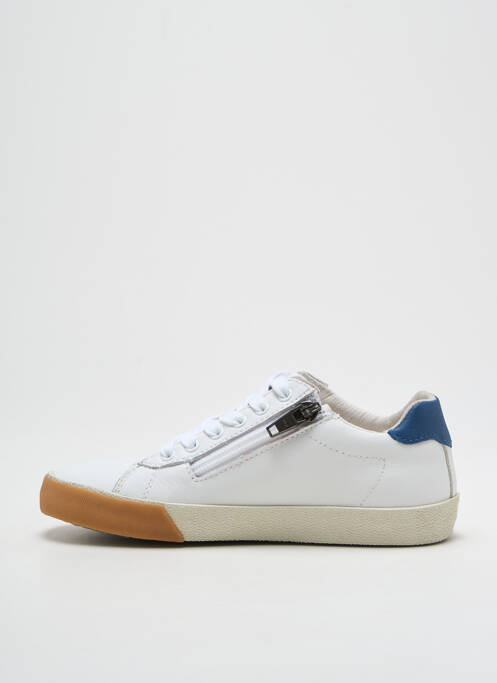 Baskets matière lisse bout rond blanc PALLADIUM garcon