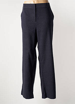 Pantalon droit fermeture zippée sous rabat avec crochet gris SOYACONCEPT femme