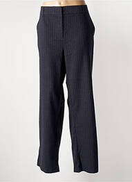 Pantalon droit fermeture zippée sous rabat avec crochet gris SOYACONCEPT femme