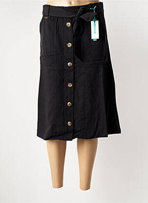 Jupe mi-longue coupe évasée noir STREET ONE femme