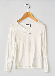 Top manches longues manches longues blanc IKKS fille