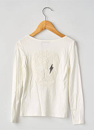 Top manches longues manches longues blanc IKKS fille