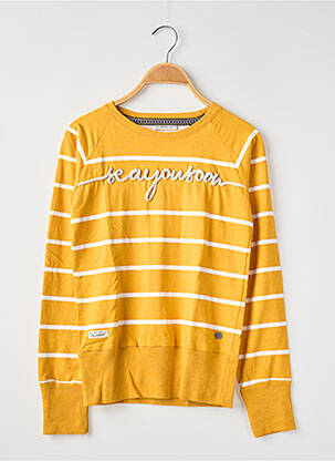 Sweat-shirt manches longues manches longues jaune J&JOY fille