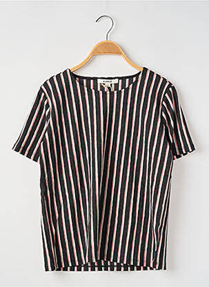 Top coupe droite manches courtes noir GARCIA fille