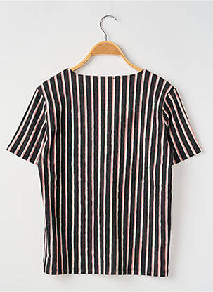 Top coupe droite manches courtes noir GARCIA fille