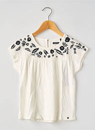 Top manches courtes manches courtes blanc IKKS fille