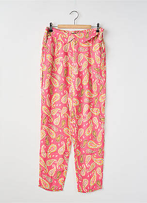 Pantalon droit poches taille élastique rose IKKS fille