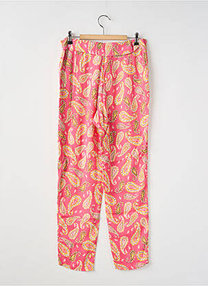 Pantalon droit poches taille élastique rose IKKS fille