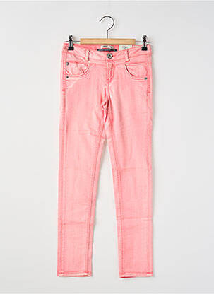 Jeans coupe slim skinny taille ajustable rose GARCIA fille