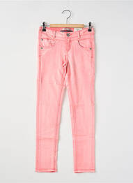 Jeans coupe slim skinny taille ajustable rose GARCIA fille