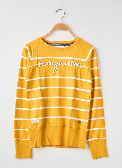 Sweat-shirt manches longues manches longues jaune J&JOY fille