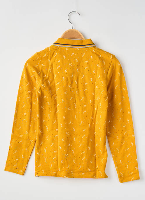 Polo manches longues manches longues jaune J&JOY garcon