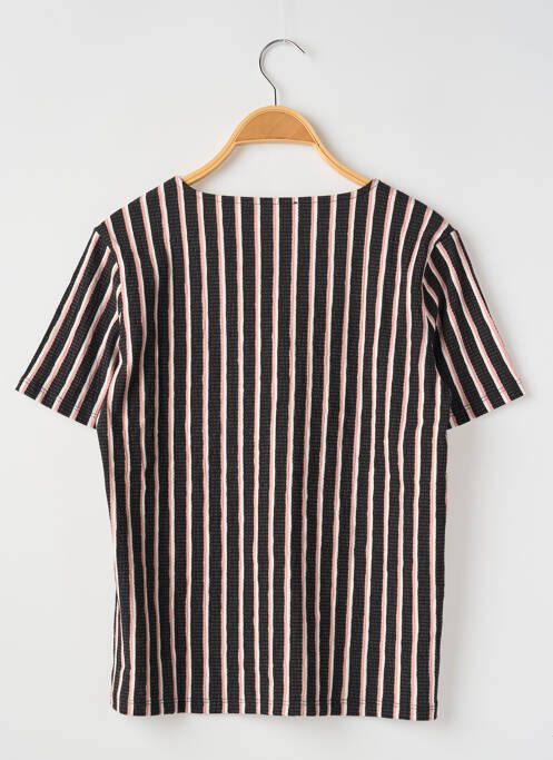 Top coupe droite manches courtes noir GARCIA fille