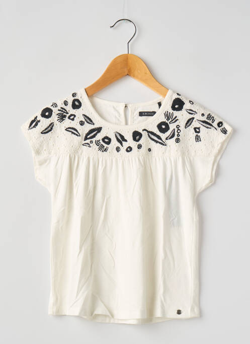 Top blanc IKKS pour fille