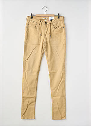 Pantalon slim tissage popeline taille ajustable beige GARCIA garçon